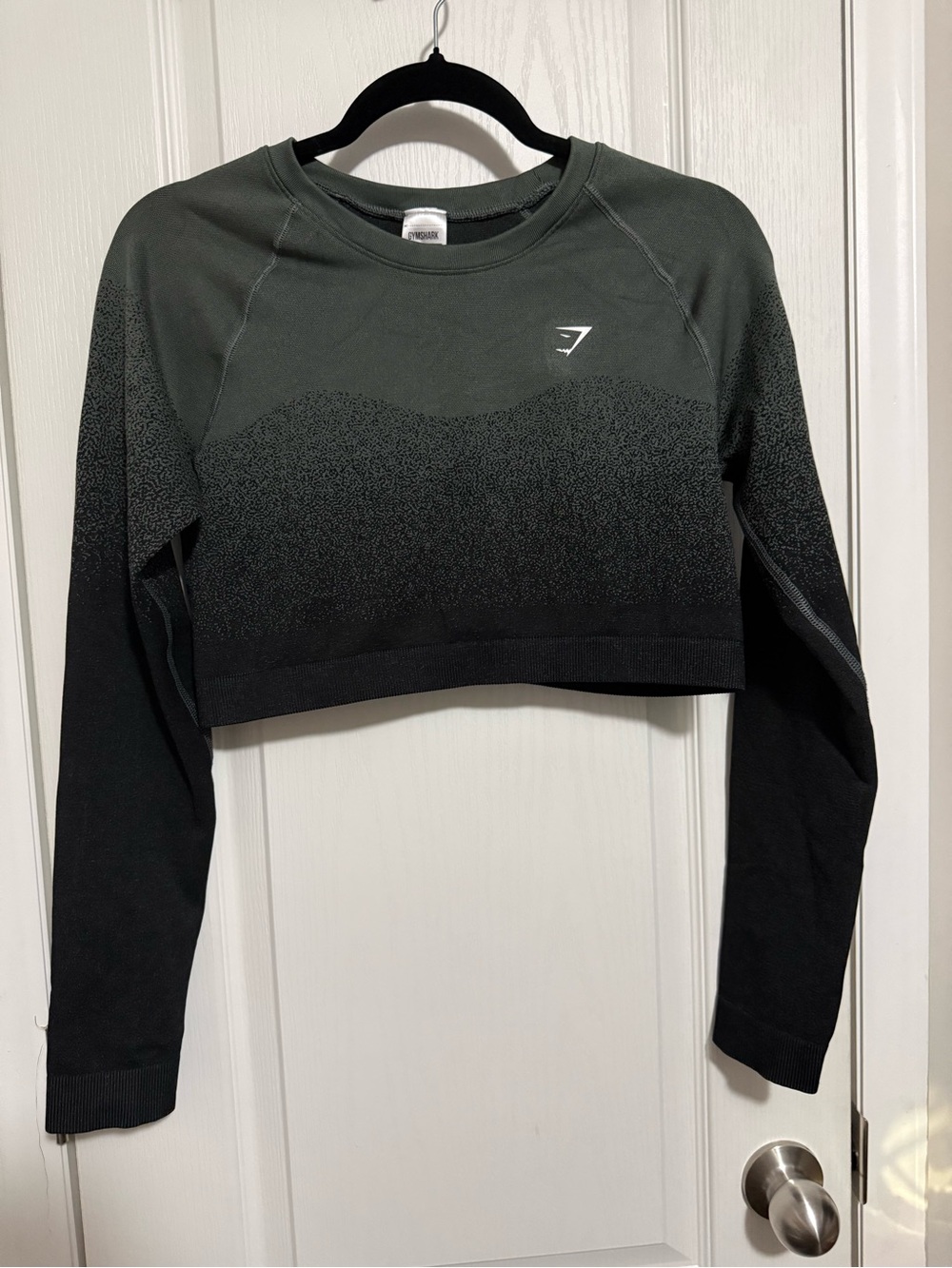 Gymshark Gradient Seamless Long Sleeve Crop Top - Charcoal - Picture 3 of 6
